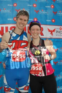 Amy and I both happy at the finish line